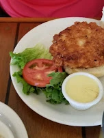 Shrimp and Scallops Sandwich with Potato Salad